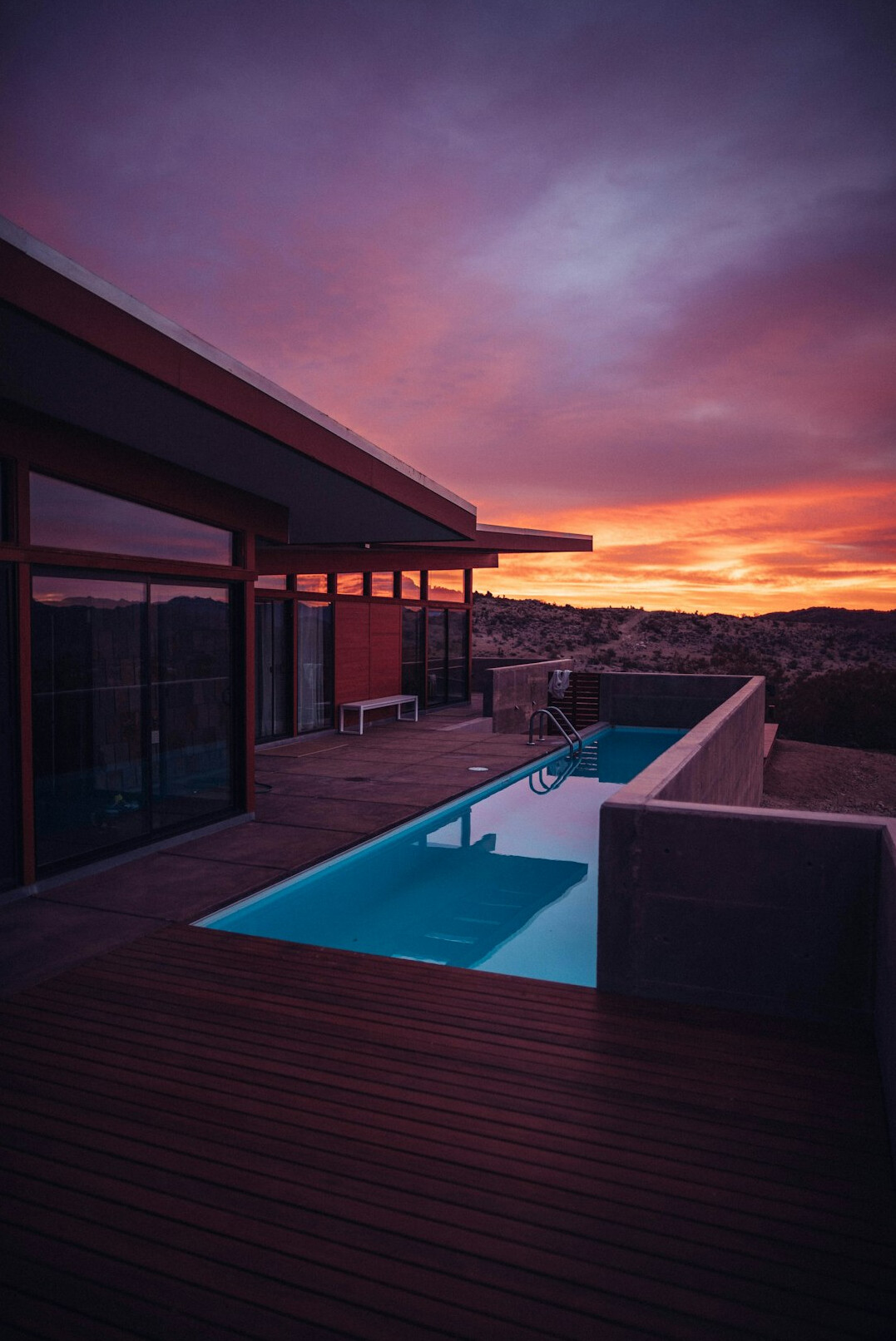 modern villa pool
